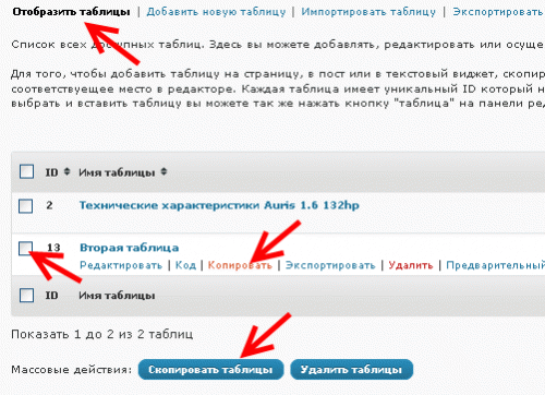 Как сделать и вставить таблицы в WordPress. Заканчиваем разбирать плагин WP-Table Reloaded |