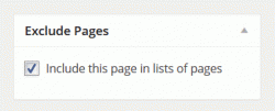 плагин Exclude Pages